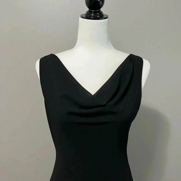 Joseph Ribkoff Midi Pull On Dress Sleeveless Draped V Neck Tiered Ruffl… - Picture 4 of 14